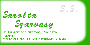 sarolta szarvasy business card